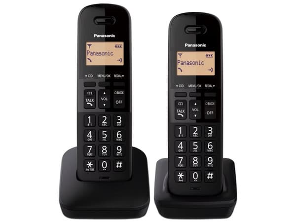 Teléfono Inalámbrico Panasonic KX-TGB312MEB, Pantalla de 1.4", 1 Línea telefónica, Color Negro.