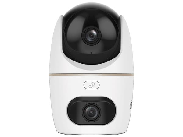 Cámara IP PT Dahua DH-HPT1339DD-STW-3E2-IL de 3MP con Doble lente 2K, IR hasta 30m, Botón de llamada, Alarma de luz y sonido, Bluetooth y Wi-Fi 6.