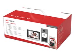 Kit de Videoportero IP Poe Estandar HIKVISION  DS-KIS604-P(C) con llamada a App de Smartphone, Apertura con tarjeta MIFARE, Soporte hasta para 2 puertas, IK08, IP65 - imagen 2