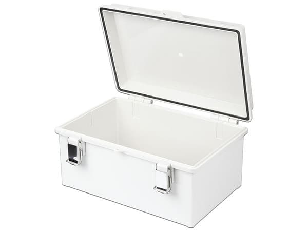 Gabinete Precision PST-3030-18E de Plástico ABS, Uso en Intemperie,Cierre por broche, IP66. Color Blanco