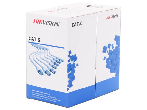Bobina de Cable Hikvision DS-1LN6-UE-WB, Cat6, 305m, Color Azul.
