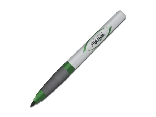 Marcador Permanente Azor Signal, Punta Fina, Color Verde, 12 Piezas.