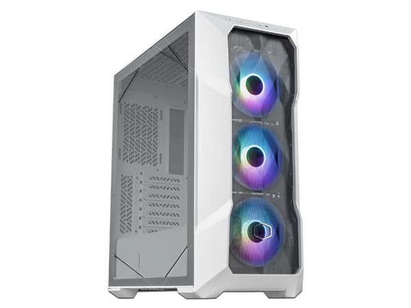 Gabinete Gamer Cooler Master MasterBox TD500, ATX, Mid-Tower, ARGB (sin fuente de poder). Color Blanco.