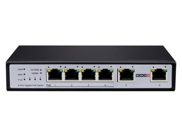 Switch Provision-ISR PoES-0472GC+2G, De 6 puertos 10/100/1000Mbps, Distancia De Hasta 100 mts, POE.
