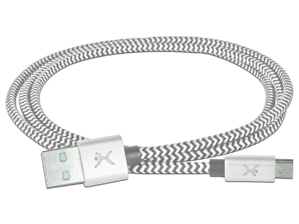 Cable USB Perfect Choice, de USB A (M) a Micro USB (M), de 1m. Color Blanco.