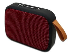 Bocina portátil recargable Brobotix, Bluetooth, USB, Radio FM, Color Rojo. - imagen 1