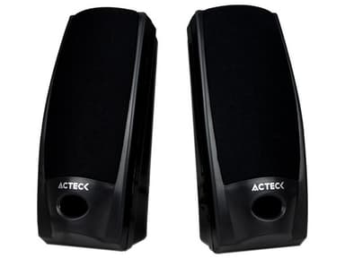 Bocinas Acteck Multimedia AX-2500 de 300 Watts PMPO, Color Negro.
