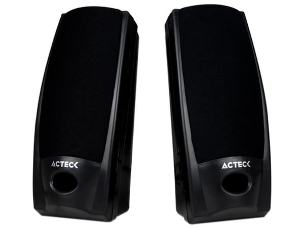 Bocinas Acteck Multimedia AX-2500 de 300 Watts PMPO, Color Negro.
