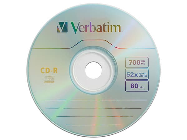 CD-R Verbatim de 700MB, 80Min., 52x, Caja Slim, 50 piezas.