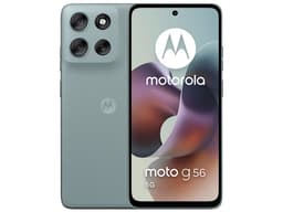 Smartphone Motorola Moto G56 5G: 
Procesador MediaTek Dimensity 7060 (hasta 2.6 GHz),
Memoria RAM de 8GB, Almacenamiento de 256GB, 
Pantalla LED Multi-Touch de 6.7" FHD+, 
Bluetooth, Wi-Fi, 5G, 
Cámara principal de 50MP, 
Android 15, Color Gris. - imagen 1