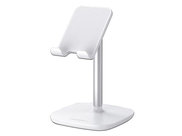 Soporte para Teléfono UGREEN 60343, Base antideslizante, ángulo ajustable, compatible con dispositivos de 4" a 7.9". Color Blanco