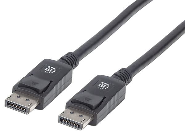 Cable de video DisplayPort (macho a macho)  Manhattan de 2 metros.