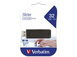 Unidad Flash USB 2.0 Verbatim Slider de 32GB. Color Negro. - imagen 3