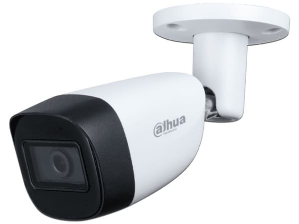 Cámara de Vigilancia Tipo Bullet Dahua DH-HAC-HFW1200CMN-A-02 de 2MP (1920 x 1080) con micrófono integrado, IR Hasta 30m, IP67.