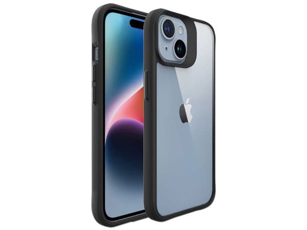 Funda TEKKU TK-01-005-019-01 Combat para iPhone 15, Transparente Negro.