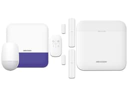 Kit de Alarma Hikvision AX PRO GSM, Incluye 1 Hub con batería de Respaldo, Sensor PIR, 2 Conectores Magnéticos, 1 Control Remoto, 1 Sirena Inalámbrica Exterior, Color Blanco. - imagen 1