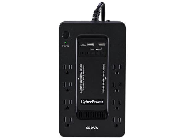 UPS No-Break CyberPower SX650U, 650VA/360W, Tecnología Standby, 8 Contactos (4 con Batería, 4 con Supresión de Picos).