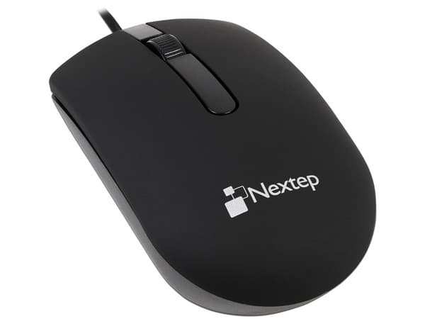 Mouse Alámbrico Nextep NE-414, USB, 1000 dpi, Color Negro.