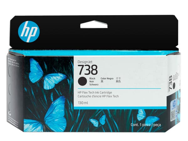 Cartucho de Tinta HP DesignJet HP 738(498N4A). Color Negro.