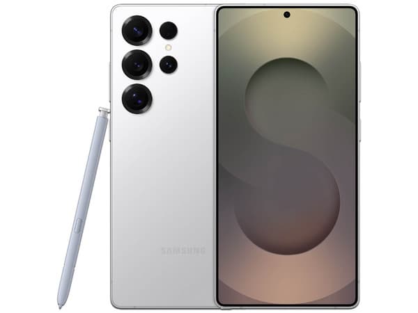 Smartphone Samsung Galaxy S25 Ultra: 
Procesador Octa-Core (hasta 4.47 GHz), 
Memoria RAM de 12GB, Almacenamiento de 512GB, 
Pantalla AMOLED de 6.8" FHD+, 
Bluetooth, Wi-Fi, 5G, 
Cámara principal de 200MP,
Android 14, Color Plateado.