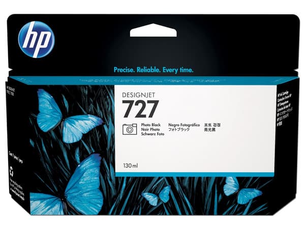 Cartucho de Tinta HP 727 Negro Fotográfico, Modelo: B3P23A, 130 ml.