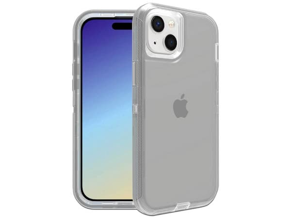 Funda Protectora TEKKU Protect 360, Compatible con iPhone 15, Color Gris.