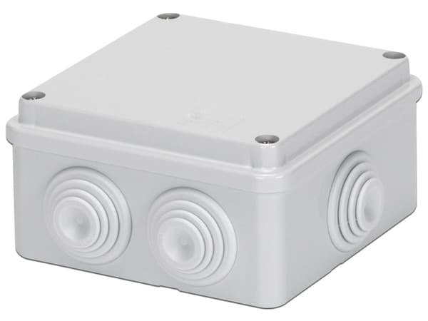 Caja de derivación Gewiss GW-44-004, auto-extinguible, IP55, IK08.