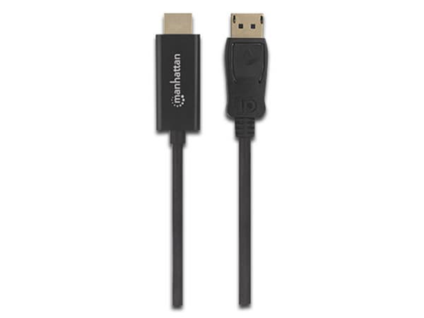 Cable de Video Manhattan, de DisplayPort (M) a HDMI (M), longitud 1m.