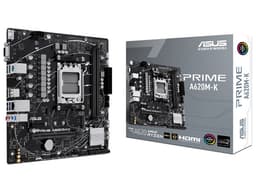 T. Madre ASUS PRIME A620M-K, Chipset AMD A620, Soporta: Procesador AMD Ryzen 7ma y 8va Gen, Socket AM5, Memoria: DDR5 7600+(OC)/6200/4800 MHz, 96GB Máx, Integrado: Audio HD, Red, USB 3.2, SATA 3.0, M.2, Micro-ATX, Ptos: 1xPCIe4.0x16, 1xPCIe3.0x1 - imagen 1