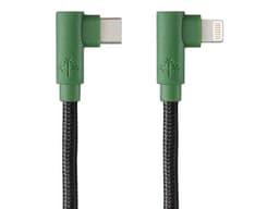 Cable USB Hune AT-ACC-CA-354-BOS, de USB-C a Lightning (M-M), Conector de 90 grados, 1.2m, Color Verde. - imagen 1