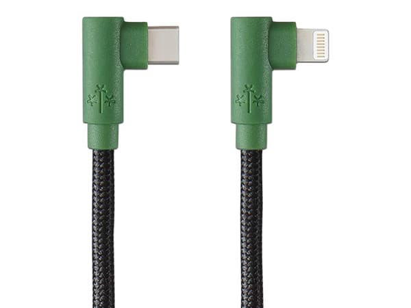 Cable USB Hune AT-ACC-CA-354-BOS, de USB-C a Lightning (M-M), Conector de 90 grados, 1.2m, Color Verde.