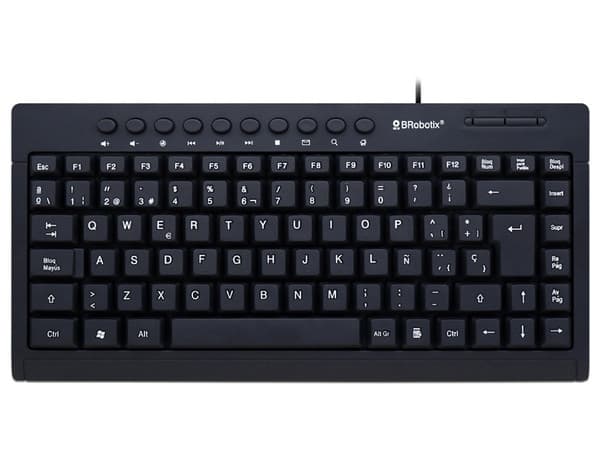 Teclado Estándar BRobotix, USB. (Versión en español) Color Negro.