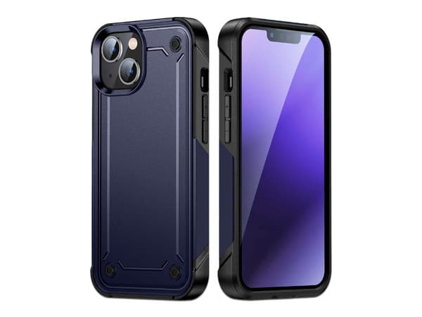 Funda protectora Tekku Tough Cover para iPhone 15, Color Azul.