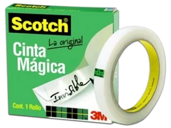 Cinta Adhesiva 3M Scotch Magic 810, de 18 mm x 65m.
