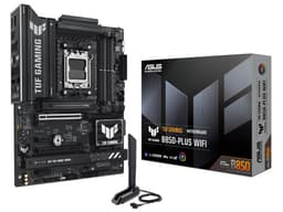 T. Madre ASUS TUF GAMING B850-PLUS WIFI: Chipset AMD B850, Soporta: AMD Ryzen 9000, 8000 y 7000 Series, Memoria: DDR5 hasta 8000MHz, 198GB Máx, Integrado: Audio HD, Red, USB 3.0, M.2, ATX, Ptos: 1xPCIE5.0x16, 1xPCIE4.0x1. - imagen 1