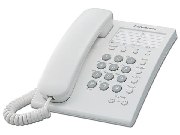 Teléfono Panasonic KX-TS550ME analógico de 13 entradas. Color Blanco.