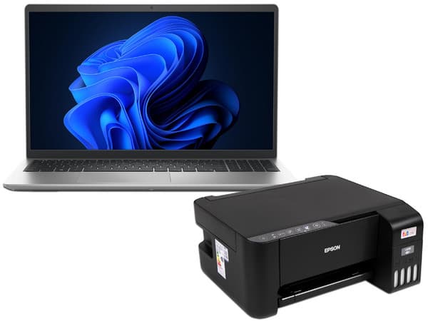Laptop DELL Inspiron 3535:Procesador AMD Ryzen 5 7520U (hasta 4.3 GHz),Memoria de 8GB LPDDR5,SSD de 512GB,Pantalla de 15.6" LED,Video Radeon 610M,S.O. Windows 11 Home (64 Bits),Inclye Impresora Epson EcoTank L1250