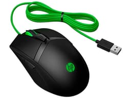Mouse Gamer HP Pavilion Gaming 300, hasta  5000 dpi, 8 Botones, USB. Color Negro/Verde. - imagen 1