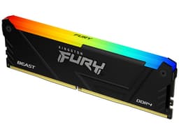 Memoria DIMM Kingston FURY Beast RGB DDR4, PC4-28800 (3600MHz), CL18, 32GB. Color Negro. - imagen 1