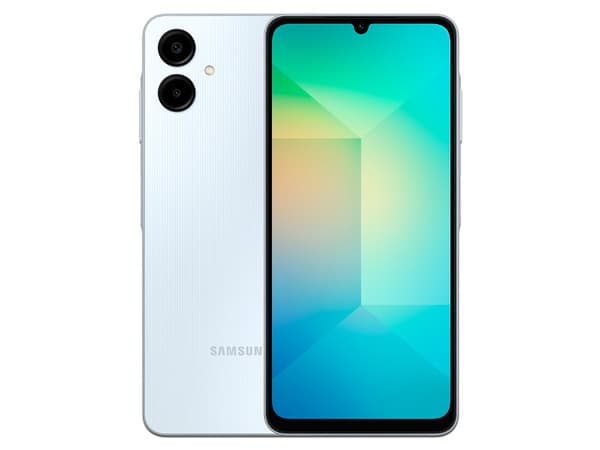 Smartphone Samsung Galaxy A06: Procesador Octa Core (2.0 GHz), Memoria RAM de 4GB, Almacenamiento de 64GB, Pantalla LED Multi Touch de 6.7" HD+, Bluetooth 5.3, Wi-Fi 5, Cámara principal de 50MP, Android 14. Color Azul.