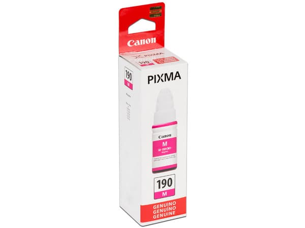 Botella de Tinta Magenta Canon GI-190 M, Modelo: 0669C001AB.