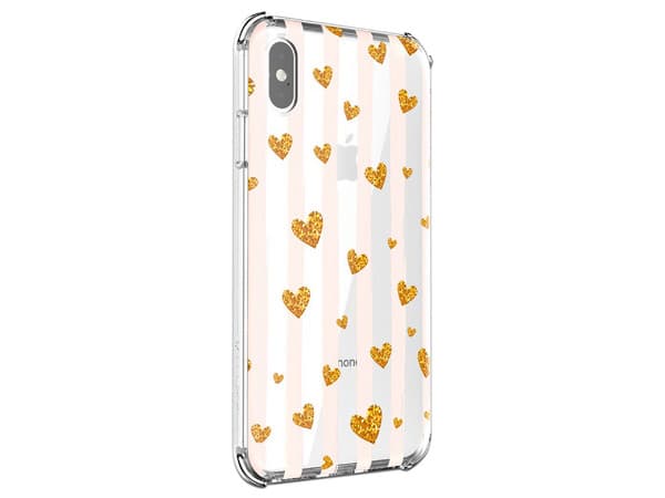 Funda Ballistic Jewel Mirage de uso rudo, para iPhone XS MAX con diseño de Corazones.