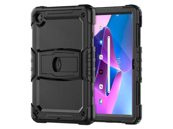 Funda Tekku StandC para Lenovo Tab M10 Plus de 3ra Generación. Color Negro.