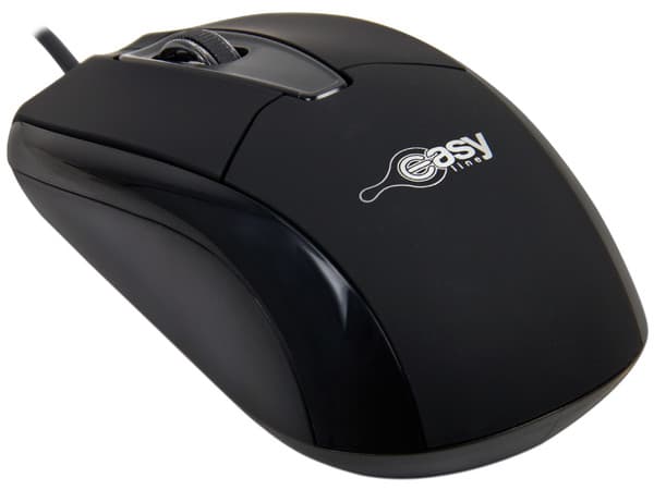 Mouse Óptico Easy Line, hasta 1000 dpi, USB. Color Negro.