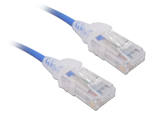 Cable de red SIEMON MC6-03-0628, Patch Cord MC6 Modular Cat6 UTP, CM/LS0H, 3ft, Color Azul, Diámetro Reducido (28AWG).