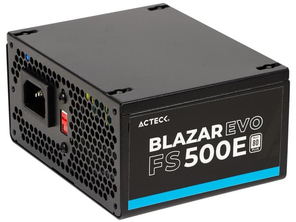 Fuente de Poder Acteck Blazar Evo FS500E de 500W Slim, Micro ATX. Color Negro.