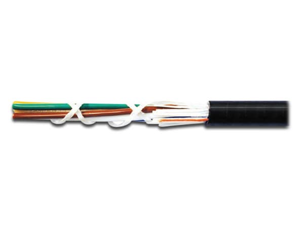 Cable de fibra óptica OSP Klein Tools 11012AG01 de 12 hilos, Dieléctrico 50/125, Color Negro, (Venta por metro)