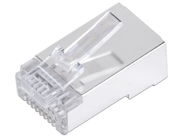 Plugs LinkedPro TC6S-PASS, RJ-45, Cat6, Chapado de Oro, 100 Piezas. Color Transparente.
