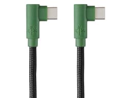Cable USB Hune AT-ACC-CA-353-BOS, de USB-A a USB-C (M-M), Conector de 90 grados, 1.2m, Color Verde. - imagen 1