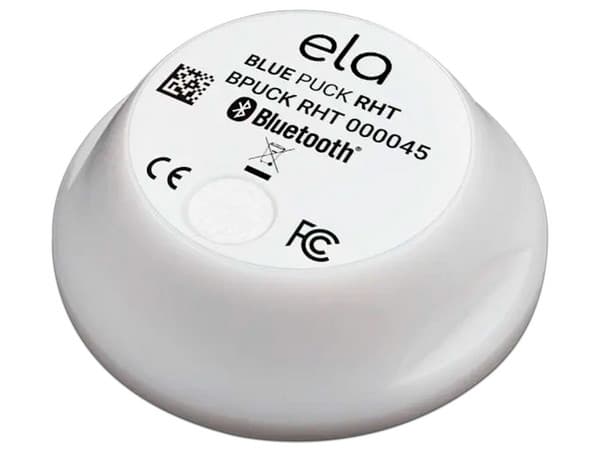 Sensor de Temperatura y Humedad Ela BLUE PUCK RHT, Bluetooth, Compatible con Localizadores Vehiculares.